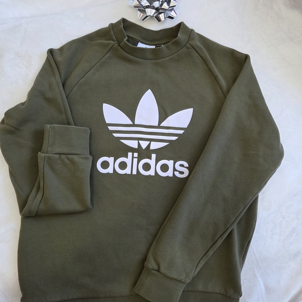 Adidas Classic Green Crewneck Sweater